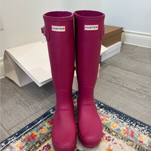 Hunter Pink Tall Rain Boots